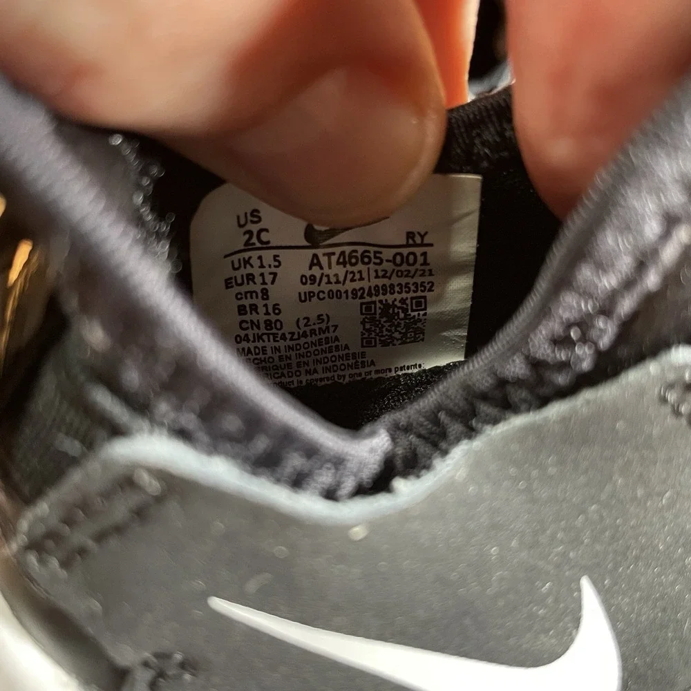 Nike‎ Flex Runner Shoes Size 2C Black Preschool Slip On AT4665-001 Toddler LN